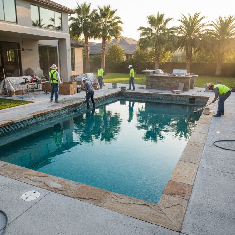 Pool Patio Construction detail